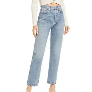 Agolde 90s pinch waist light wash blue denim jeans size 27